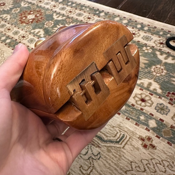 Timmy Woods Wooden Handmade Handbag with Gold Accents - Picture 2 of 10